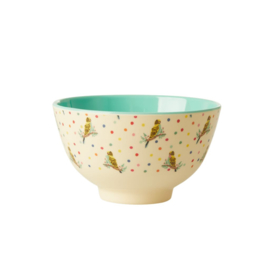 Rice Small Melamine Bowl - Budgie Print