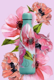 Chilly's Drink Bottle 500 ml Anemone Floral -mat met reliëf-