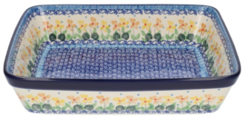 Bunzlau Oven Dish Rectangular 2850 ml Spring Joy 22 x 8 x 28 cm -Limited Edition-