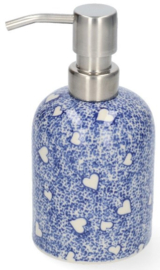 Bunzlau Soap Dispenser 300 ml - White Hearts -Limited Edition-