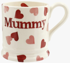 Emma Bridgewater Pink Hearts Mummy 1/2 Pint Mug -kleine letters-