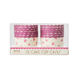 Rice Paper Cake Cup in Watercolor Splash Pink