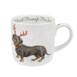 Wrendale Designs 'Dashhund Through the Snow' Mug