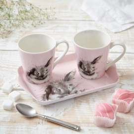 Wrendale Designs 'Bathtime' Two Mug & Tray Set