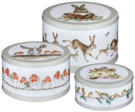 Wrendale Designs Set of 3 Cake Tins Country Animal -Christmas-