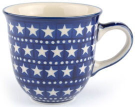 Bunzlau Tulip Mug 330 ml Blue Stars