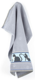 Bunzlau Kitchen Towel Cats Grey