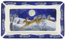 Emma Bridgewater Winter Animals - Midnight Hare - Medium Oblong Plate