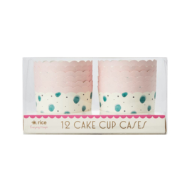 Rice Paper Cake Cup in Watercolor Splash Green