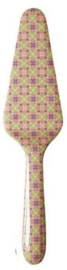 Rice Melamine Cake Server Flower Tile Print 'Stay Outstanding'