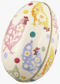 Emma Bridgewater Medium Egg-Shaped Tin - Spring Chickens