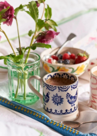 Emma Bridgewater Blue Hen & Border - Mum - 1/2 Pint Mug