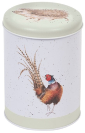 Wrendale Designs Round Canister 'The Country Set' Country Animal -green-