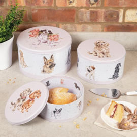 Wrendale Designs Set of 3 Cake Tins 'A Dog's Life' Dog -cream-