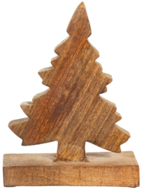 Sass & Belle Natural Wood Standing Tree Decoration - 21,5 cm hoog