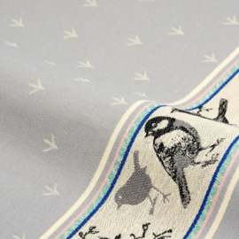 Bunzlau Tea Towel Birds Grey