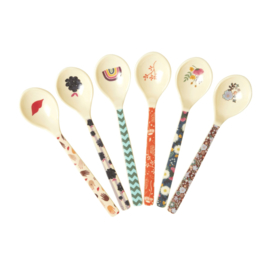 Rice Melamine Teaspoon with 6 Assorted 'Follow the Call of The Disco Ball​' Prints