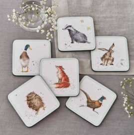 Wrendale Designs Coasters 'Country Set' Country Animal - Set of 6