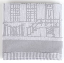Bunzlau Tea Towel Canal Houses Grey