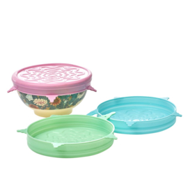 Rice Silicone Lid for Medium Melamine Bowl in 3 Assorted Colors