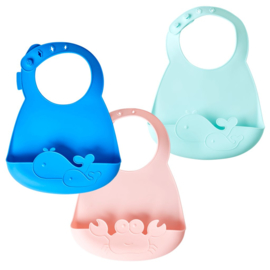 Rice Silicone Baby Bib Assorted Colors - Choose Happy