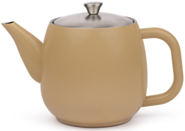 Bredemeijer Dubbelwandige theepot Vera - 0,9 liter - Latte Bruin - Met filter