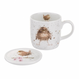 Wrendale Designs 'Flying the Nest' Mug & Coaster Set