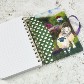 Emma Ball Medium WIRO Notebook with Pockets - Felted Sheep