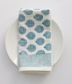 Rozablue Servet Little lotus blue - set of 4