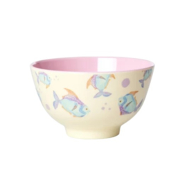 Rice Small Melamine Bowl - Fish Print