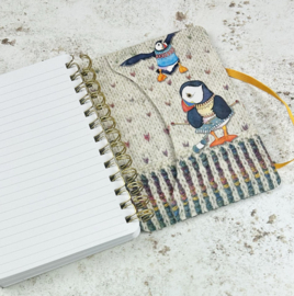 Emma Ball Medium WIRO Notebook with Pockets - Woolly Puffins