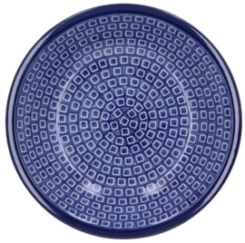 Bunzlau Plate Deep Ø 21 cm - Blue Diamond