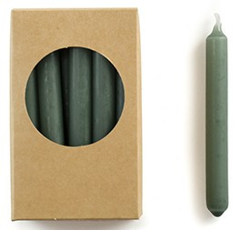 Rustik Lys - Potloodkaarsjes - Ø 1,2 cm x 10 cm - Forest Green - 20 st.