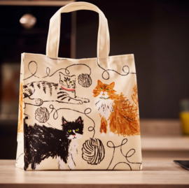 Ulster Weavers Small Biodegradable PVC Shopper Bag - Feline Friends