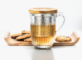 La Rochère Theeglas 360 ml - Ouessant met Theefilter & Uitlekbakje/Deksel -Honingbij-