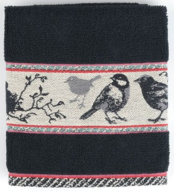 Bunzlau Kitchen Towel Birds Black