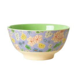 Rice Medium Melamine Bowl - Flower Painting Print