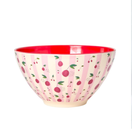 Rice Melamine Salad Bowl with Cherry Print