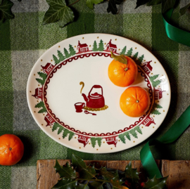 Emma Bridgewater Christmas Cabin Small Oval Platter