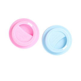 Rice Silicone Lid for Our Small Melamine Cup in Pink or Baby Blue