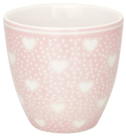 GreenGate Mini latte cup Penny pale pink -stoneware-