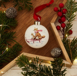 Wrendale Designs 'The Sleigh Ride' Christmas Bauble