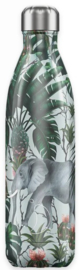 Chilly's Drink Bottle 750 ml Tropical Elephant -mat met glanzend reliëf 3D-
