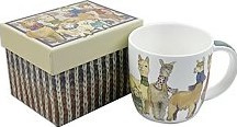 Emma Ball Mug with Gift Box - Alpacas & Friends -mok met rond oor-