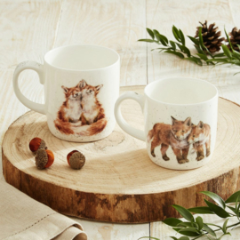 Wrendale Designs 'The Foxes' Fox parent and Child Mug Gift Set