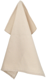 Bunzlau Tea Towel - Small Check Sand