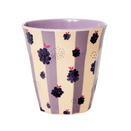 Rice Medium Melamine Cup - Blackberry Beauty - Lavender Inner