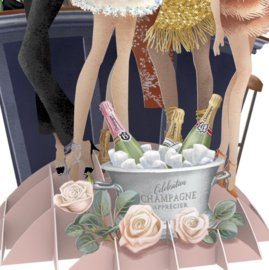 Me&McQ - 3D Wenskaart - Champagne