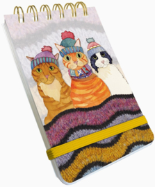 Emma Ball Mini Spiral Pad - Cats in Hats