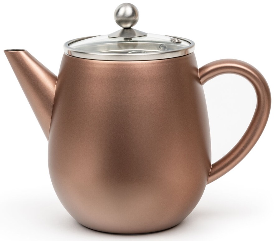 Bredemeijer Duet Eva 1,1 liter -Roestbruin- inclusief theefilter-